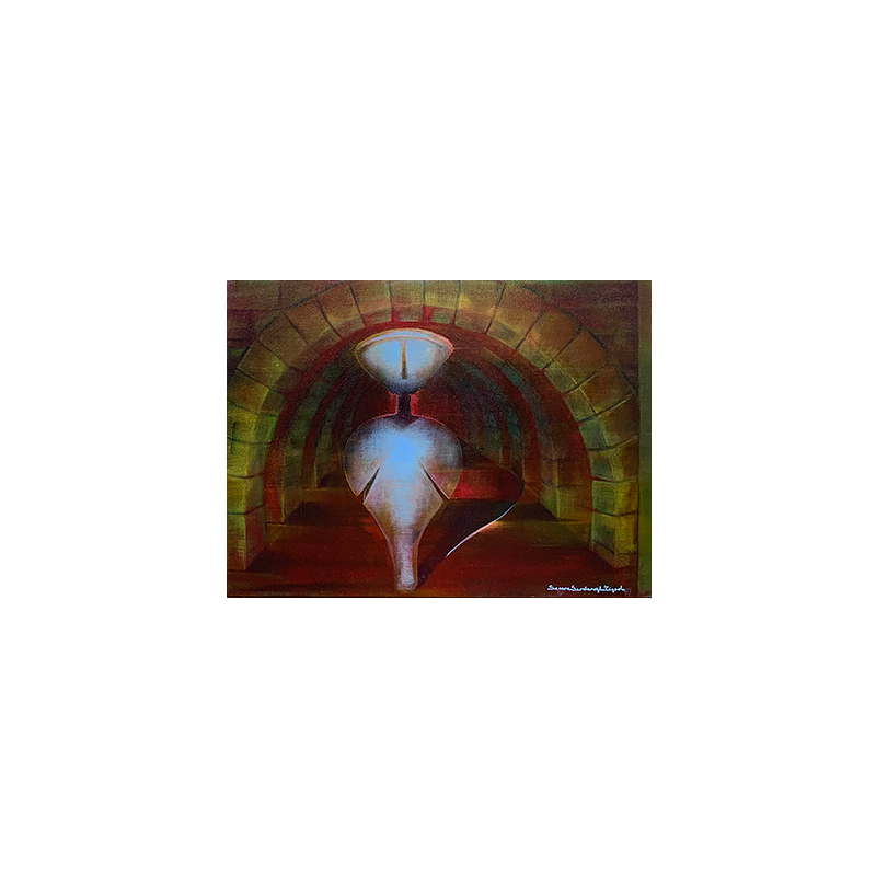 Tuval üzerine Yağlı boya Karışık teknik - 45x60 cm