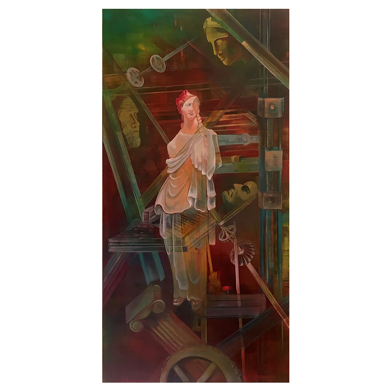 Tuval üzerine Yağlı boya Karışık teknik - 160x80 cm